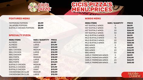 cicis pizza prices